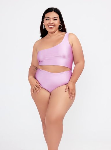 TRIKINI ASIMETRICO MUJER MISS LADY PURPURA - 2XL - 2