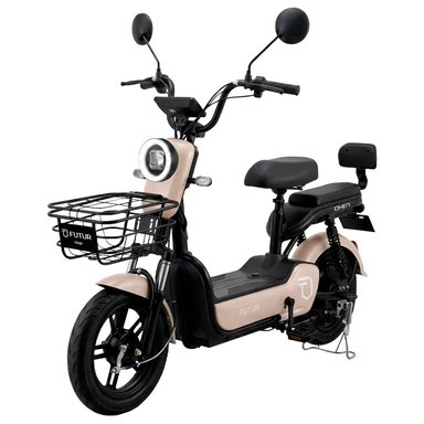 BICIMOTO ELÉCTRICA OXEN DE LITIO, 25KMH, 35KM, 350W GREIGE - 2