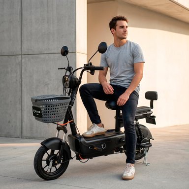 BICIMOTO ELECTRIC FUTUR ZYRO NEGRO MATE - 1