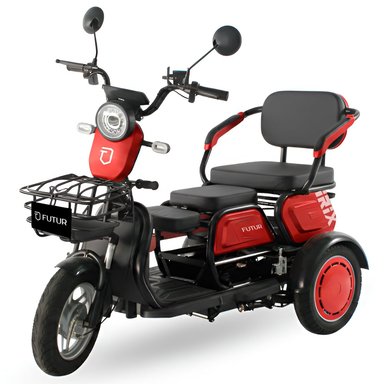 TRIMOTO ELECTRICA CONVERTIBLE FUTUR IRIX ROJO JAM MOTOR 600W - 2