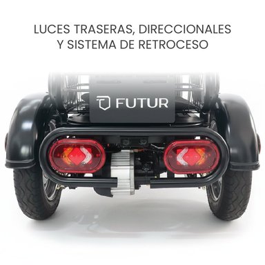 TRIMOTO ELECTRICA CONVERTIBLE FUTUR IRIX NEGRO MOTOR 600W - 7