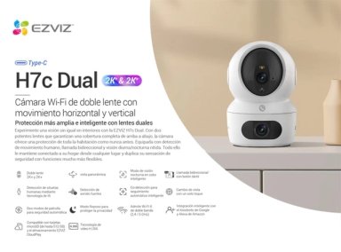 CÁMARA DE SEGURIDAD INTELIGENTE PARA INTERIORES H7C DUAL 8MP 4MP-4MP - 3