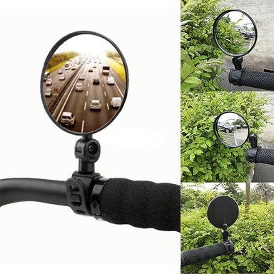 ESPEJO RETROVISOR PARA BICICLETA AJUSTABLE Y GIRATORIO - 1