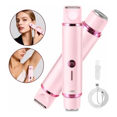 RASURADORA MUJER 2 EN 1 FACIAL Y CORPORAL PORTÁTIL - 1