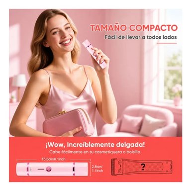 RASURADORA MUJER 2 EN 1 FACIAL Y CORPORAL PORTÁTIL - 7