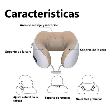 ALMOHADA DE MASAJE CERVICAL CUELLO PORTÁTIL RECARGABLE - 6