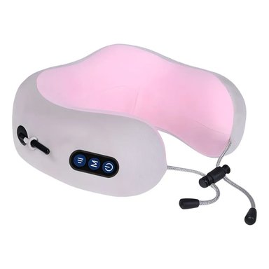 ALMOHADA DE MASAJE CERVICAL CUELLO PORTÁTIL RECARGABLE ROSA - 1