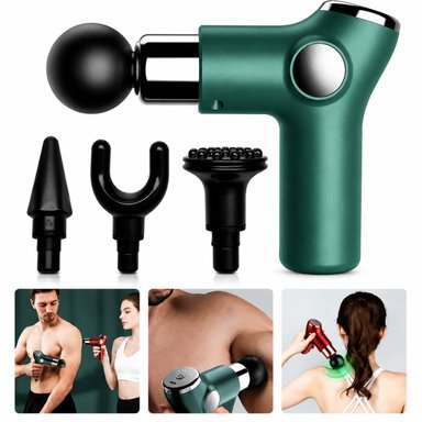 PISTOLA DE MASAJE DE TEJIDO PROFUNDO MASAJEADOR MUSCULAR VERDE - 2