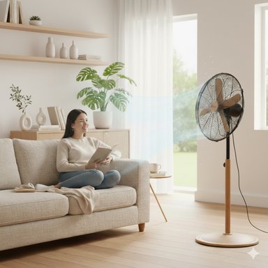 VENTILADOR PEDESTAL 16 PULGADAS KZF-1616F MADERA. - 7