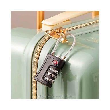 CANDADO PARA VIAJE TSA FLEXIBLE NEGRO - 3