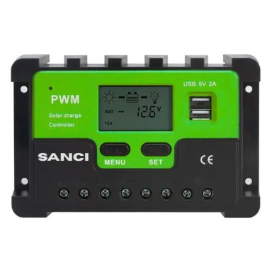 CONTROLADOR DE CARGA SOLAR PWM 12V24V 30A 50V SANCI SC-TY2631 - 1