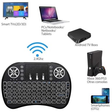 MINI TECLADO INALÁMBRICO CON LUZ RGB Y FUNCIÓN TÁCTIL CONTROL BLACKLIT - 2