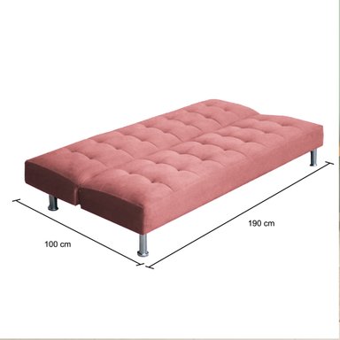 CASABELLA SOFA CAMA LORENZ 3 CUERPOS ROSA - 3