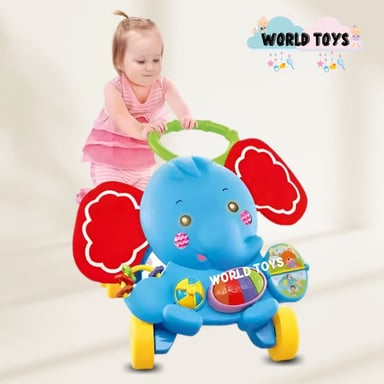 CAMINADOR BABY SWEET WALK MUSICAL ELEPHANT CELESTE - 3