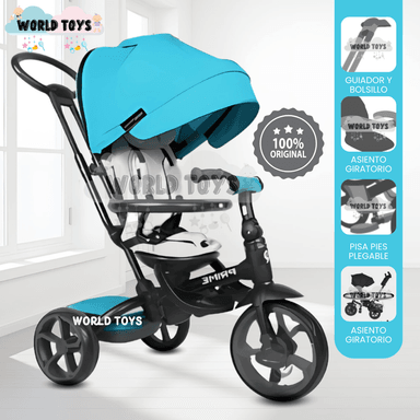 TRICICLO BEAUTIFUL QUILL PRIME CELESTE GUIADOR PLEGABLE - 1