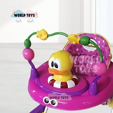 ANDADOR PARA BEBÉS 3 EN 1 «DUCKY LUCKY» CON TABLERO MUSICAL MORADO - 2