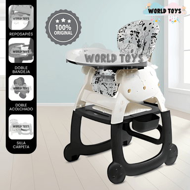 SILLA DE COMER CARPETA «ARTTIE» DISEÑO EXCLUSIVO NEGRO - 1