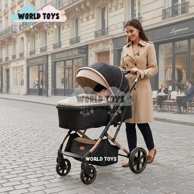 COCHE CUNA MOISÉS DE LUJO «SATURNO ULTRA» BEIGE - 2