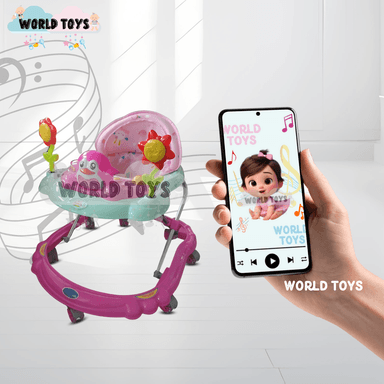 ANDADOR MUSICAL CON BLUETOOTH «HAPPY PENGUIN II» PINK - 5