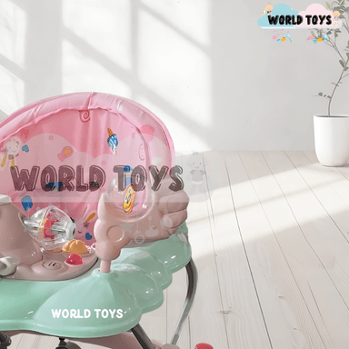 ANDADOR CON TABLERO MUSICAL «DUCKY PLUS» CON BLUETOOTH PINK - 3