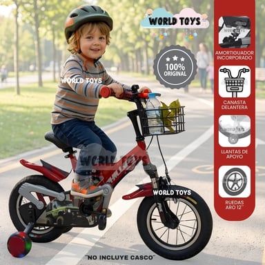 BICICLETA PARA NIÑO ARO 12 «PHILLIPS KIDS» CON CANASTA - 1
