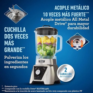 LICUADORA OSTER BLST3BCAG CONTROL DE TEXTURA XPERT SERIE CON - 2