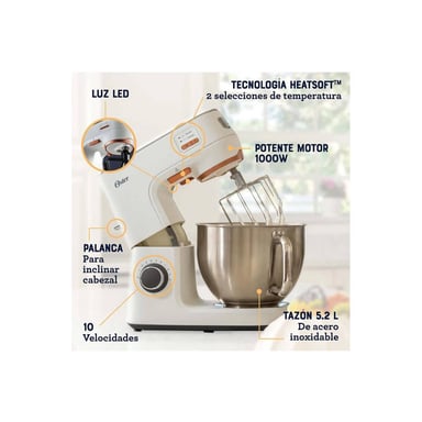 BATIDORA DE PEDESTAL OSTER FPSTSMPL4W PLANETARIA HEATSOFT - 2