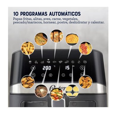 FREIDORA DE AIRE DIGITAL DIAMONDFORCE 6 LTS OSTER CKSTAF60WDDF NEGRO - 4