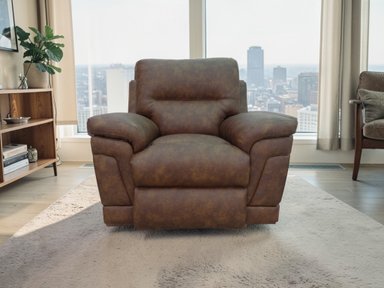 RECLINABLE LINEA UNO MUEBLES MADERA TORNILLO MOCHA BOSTON MOCCA - 2