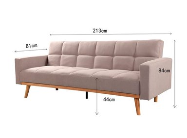 SOFÁ CAMA PAZART MUEBLES MATTEO GRIS CLARO GRIS CLARO FUTÓN - 3