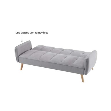 SOFÁ CAMA FUTÓN MIRANDA GRIS - 3