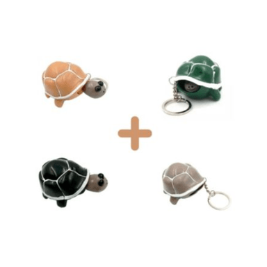 PACK DE 4 JUGUETES DE TORTUGAS ANTIESTRÉS LLAVEROS - 1