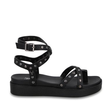SANDALIA PLATAFORMA NEGRA MUJER 64170 - 1