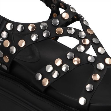 SANDALIA PLATAFORMA NEGRA MUJER 25236 - 6