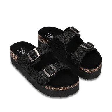 SANDALIA PLATAFORMA NEGRO MUJER 65951 - 5