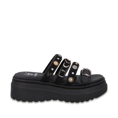 SANDALIA PLATAFORMA NEGRA MUJER 55924 - 1