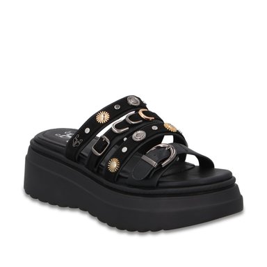 SANDALIA PLATAFORMA NEGRA MUJER 55924 - 2