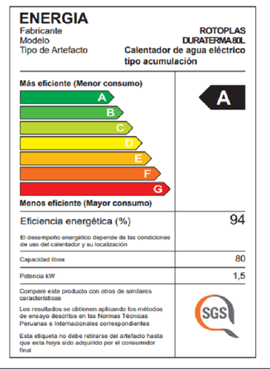 TERMA DE ACUMULACIÓN ROTOPLAS DURATERMA 80LT - 5