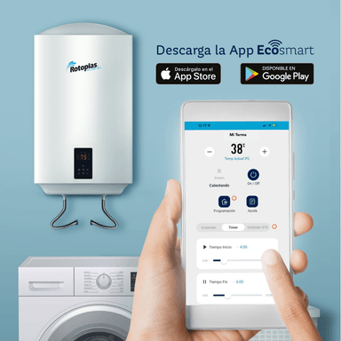 TERMA DE ACUMULACION ROTOPLAS 1500W ECOSMART PLUS WIFI 50LT - 4
