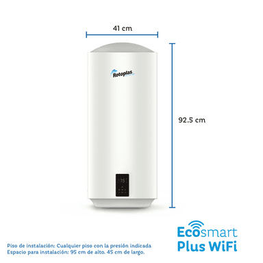 TERMA DE ACUMULACION ROTOPLAS 1500W ECOSMART PLUS WIFI 80LT - 5