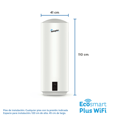 TERMA DE ACUMULACION ROTOPLAS 1500W ECOSMART PLUS WIFI 100LT - 5