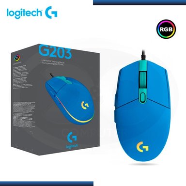 MOUSE LOGITECH G203 LIGHTSYNC 8,000 DPI USB RGB AZUL - 4