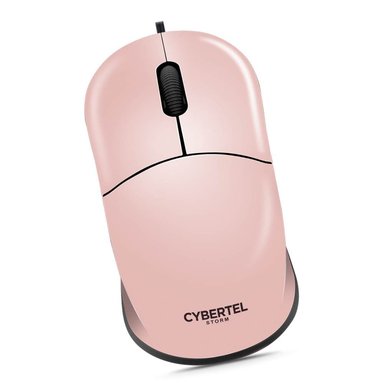 MOUSE ÓPTICO CYBERTEL STORM CYB M103 1000 DPI ROSADO - 2