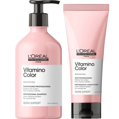 SHAMPOO LOREAL PROFESSIONNEL EMPHASELOVC022 CABELLO TEÑIDO 500ML + CONDITIONER 200ML LOREAL VITAMINO COLOR - 2