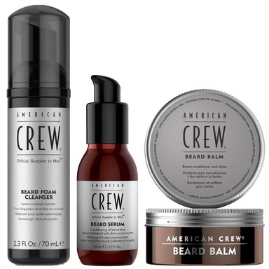 ESPUMA AMERICAN CREW PACK CUIDADO LA BARBA BEARD + ACEITE +CERA MEN - 2
