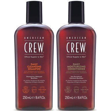 SHAMPOO AMERICAN CREW DAILY 250ML + DAILY CONDITIONER 250ML MEN - 1