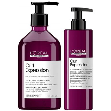 SHAMPOO LOREAL PROFESSIONNEL 500ML EN GEL + GEL RIZOS Y ONDAS CURL EXPRESSION - 1