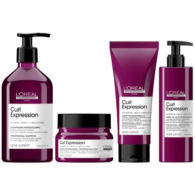 SHAMPOO LOREAL PROFESSIONNEL 500ML EN GEL + MASCARILLA + CREMA + GEL CURL EXPRESSION - 1