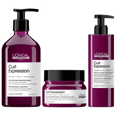 SHAMPOO LOREAL PROFESSIONNEL 500ML EN GEL + MASCARILLA + GEL CURL EXPRESSION - 1