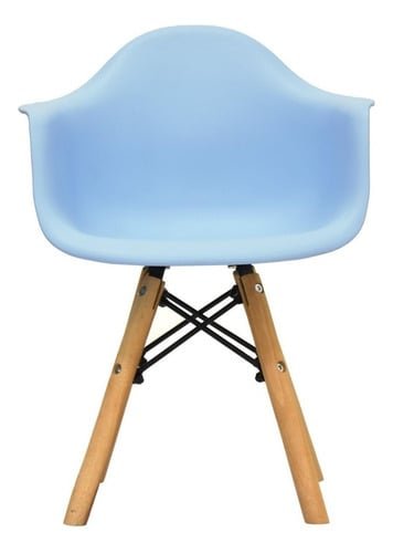 SILLA DE DISEÑO BONNO EAMES PARA NIÑOS CELESTE CON BRAZOS - 2